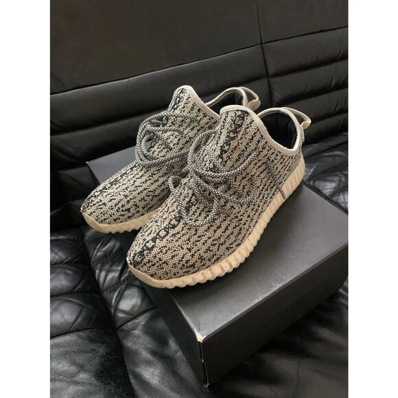 Yeezy Adidas Boost 350 in Turtledove/Blu main image 8